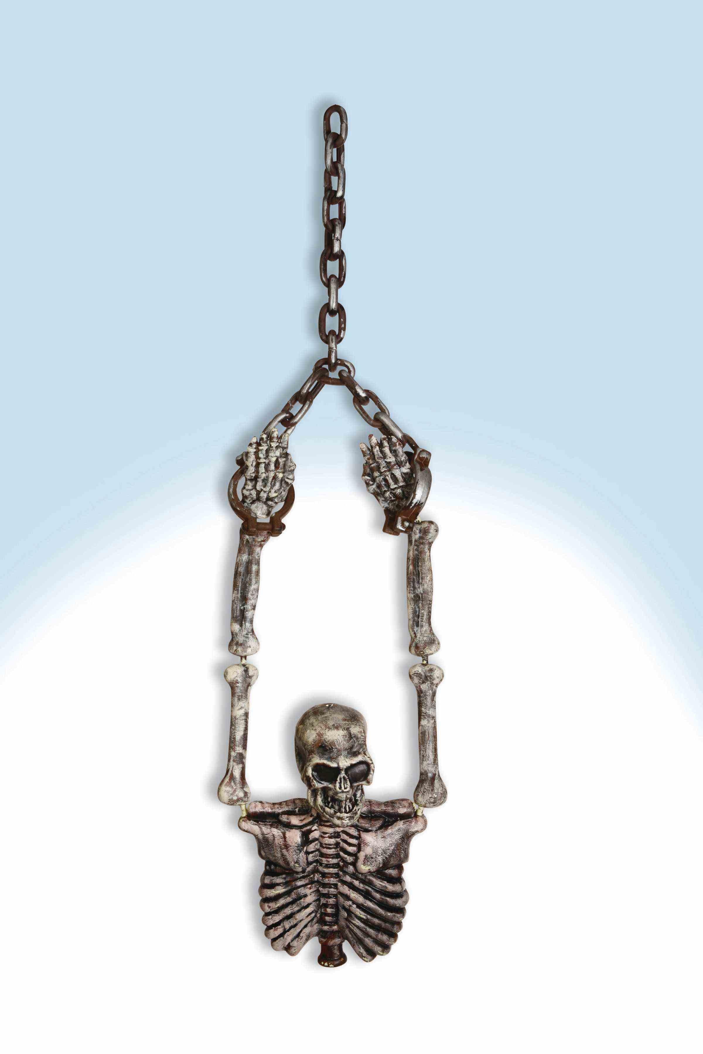 Chained Hanging Skeleton Torso Decoration