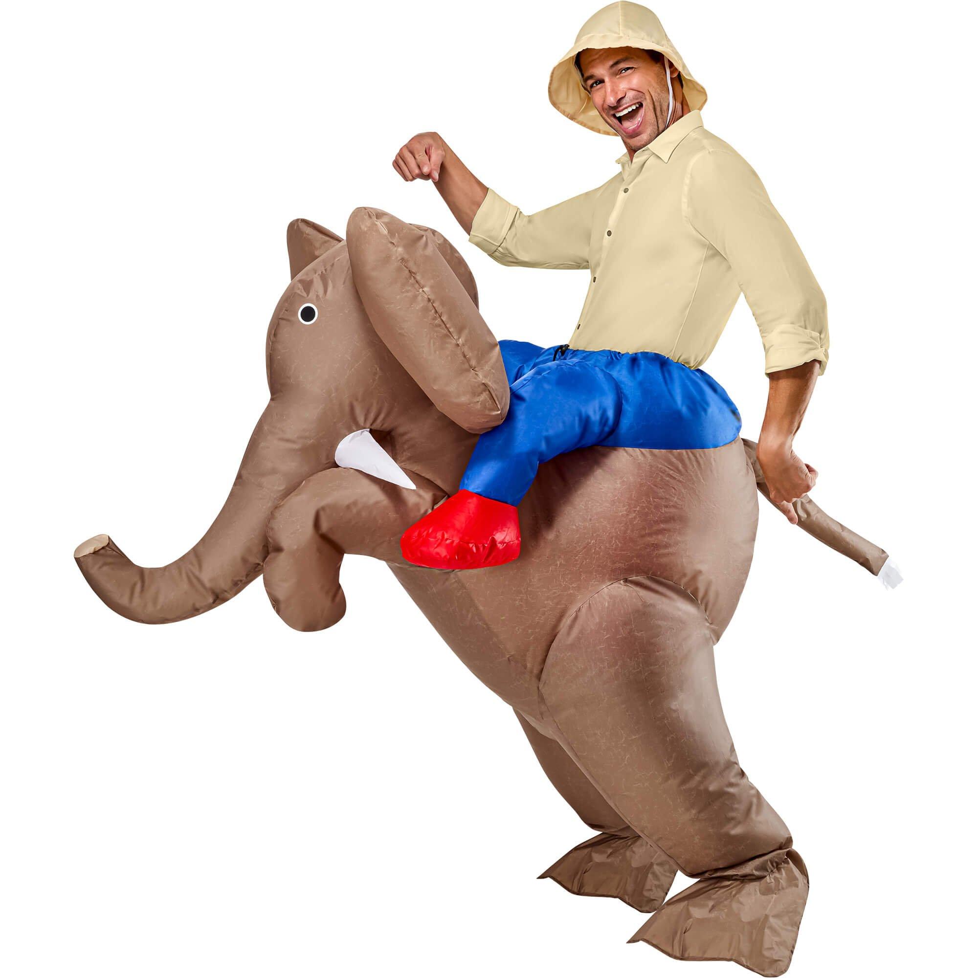 Adult Ride In Elephant Inflatable Costume