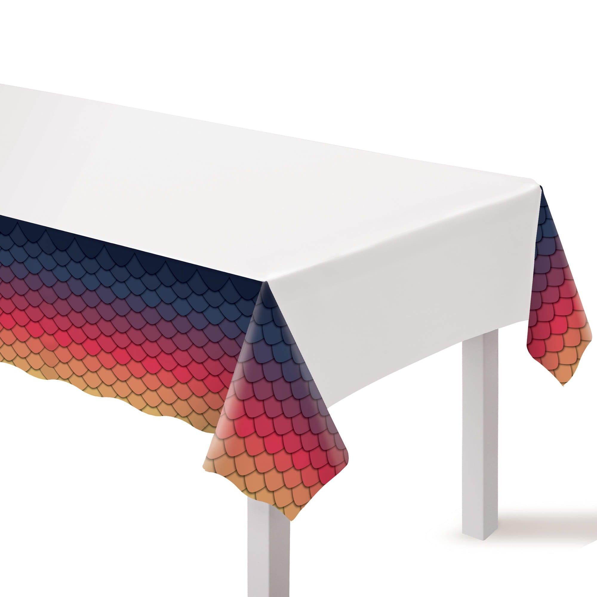 Dragon Party Plastic Table Cover, 54in x 96in