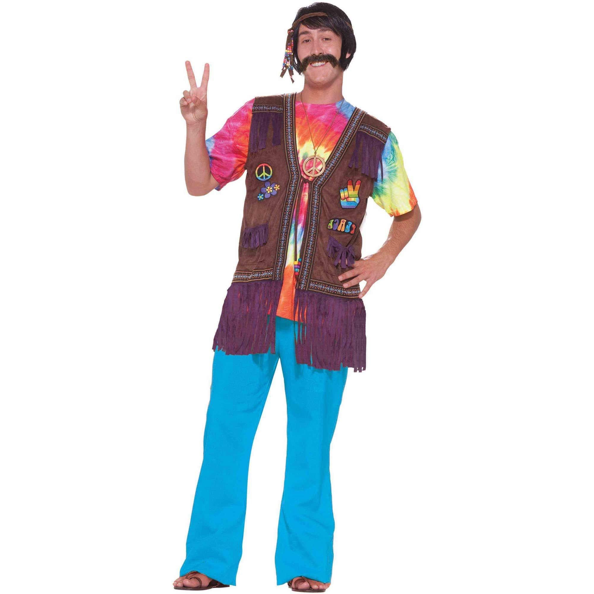 Adult vest peace hippie