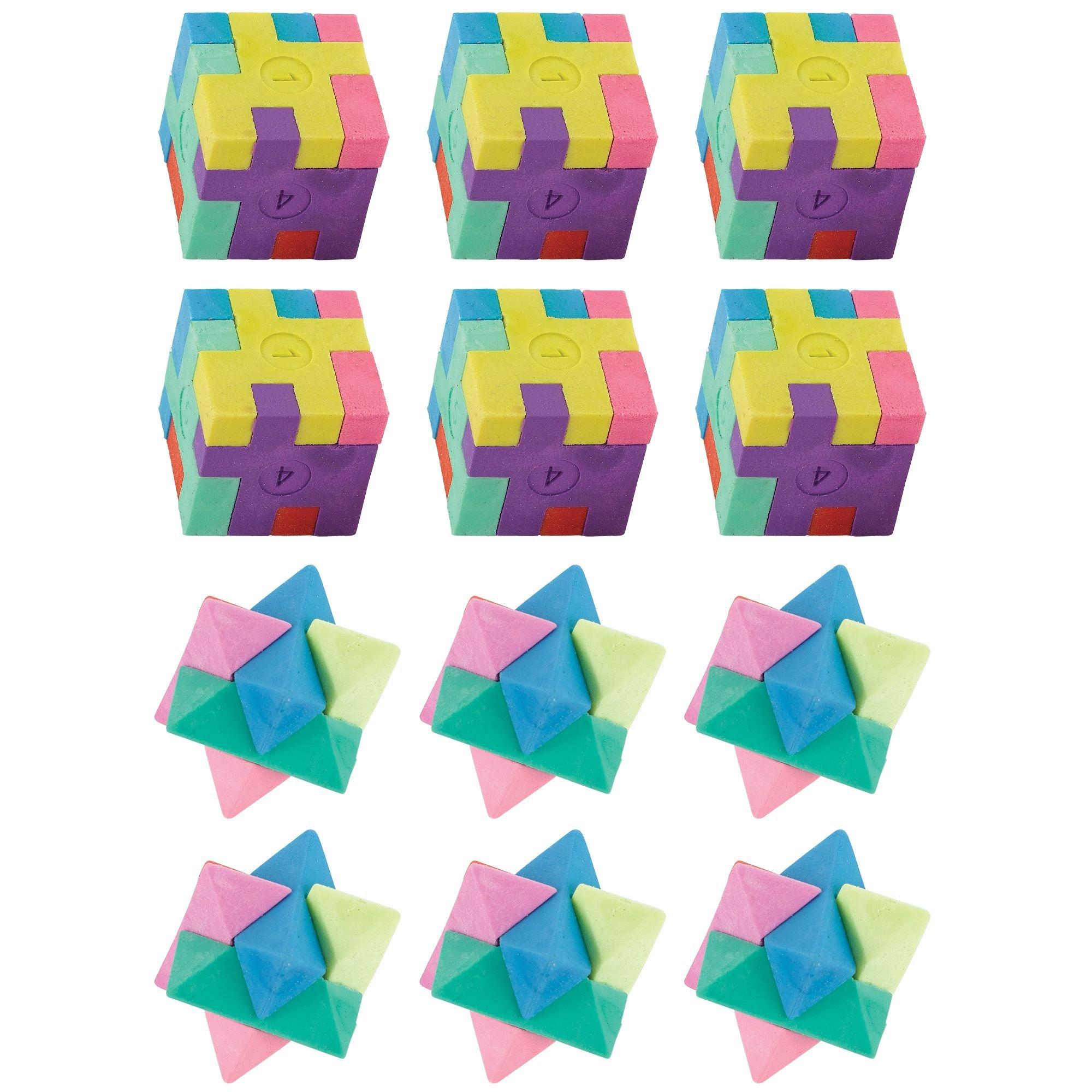 Puzzle Erasers 12ct ?C Fun Puzzle & Eraser Party Favors for Kids