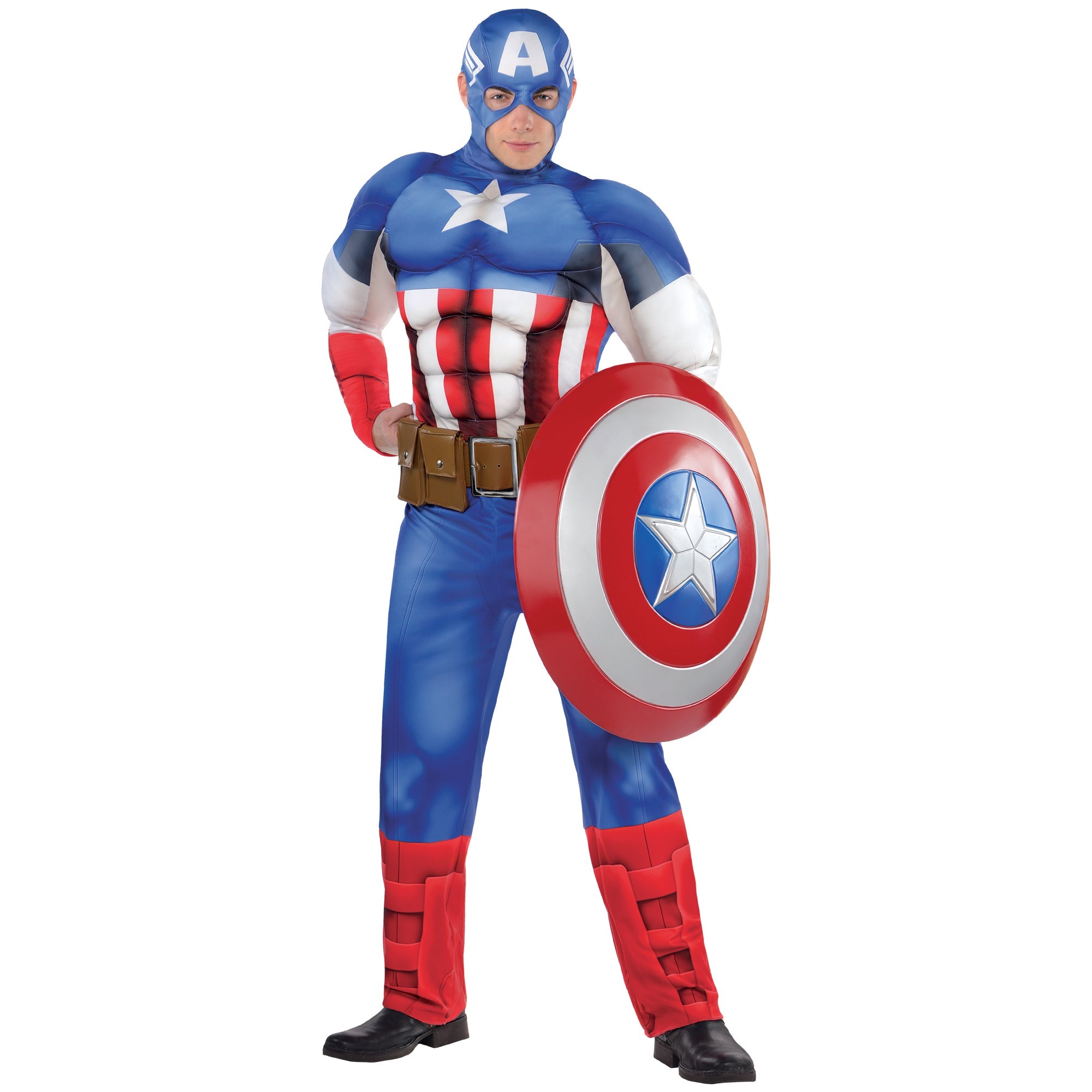 Marvel Captain America Deluxe Muscle Costume for Men