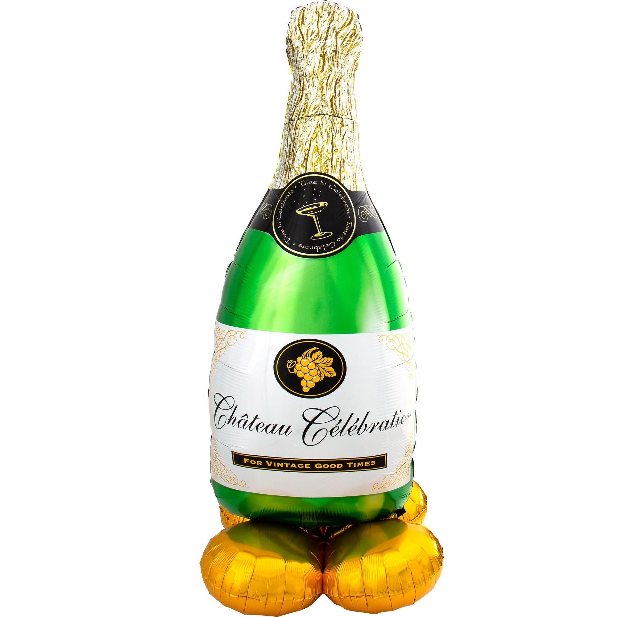 AirLoonz Bubbly Wine Bottle Balloon, 60in