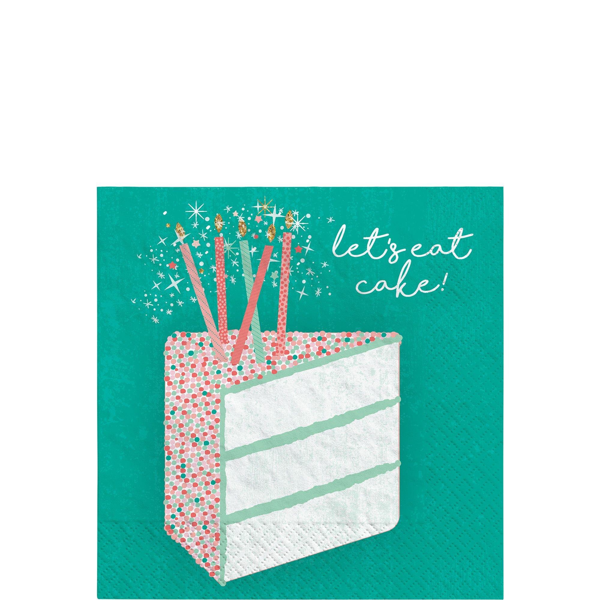 Happy Cake Day Beverage Napkins, 5in, 16ct
