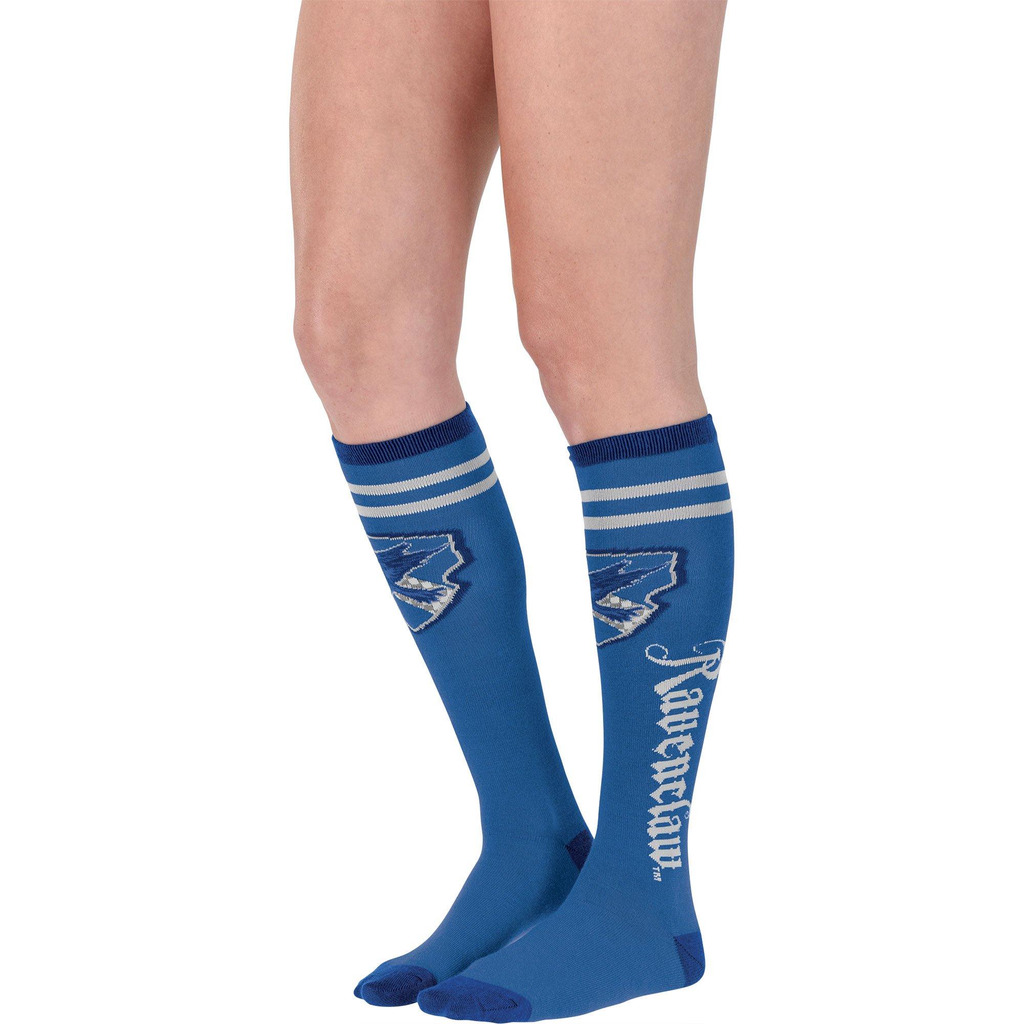 Adult Blue & Gray Ravenclaw Knee-High Socks - Harry Potter