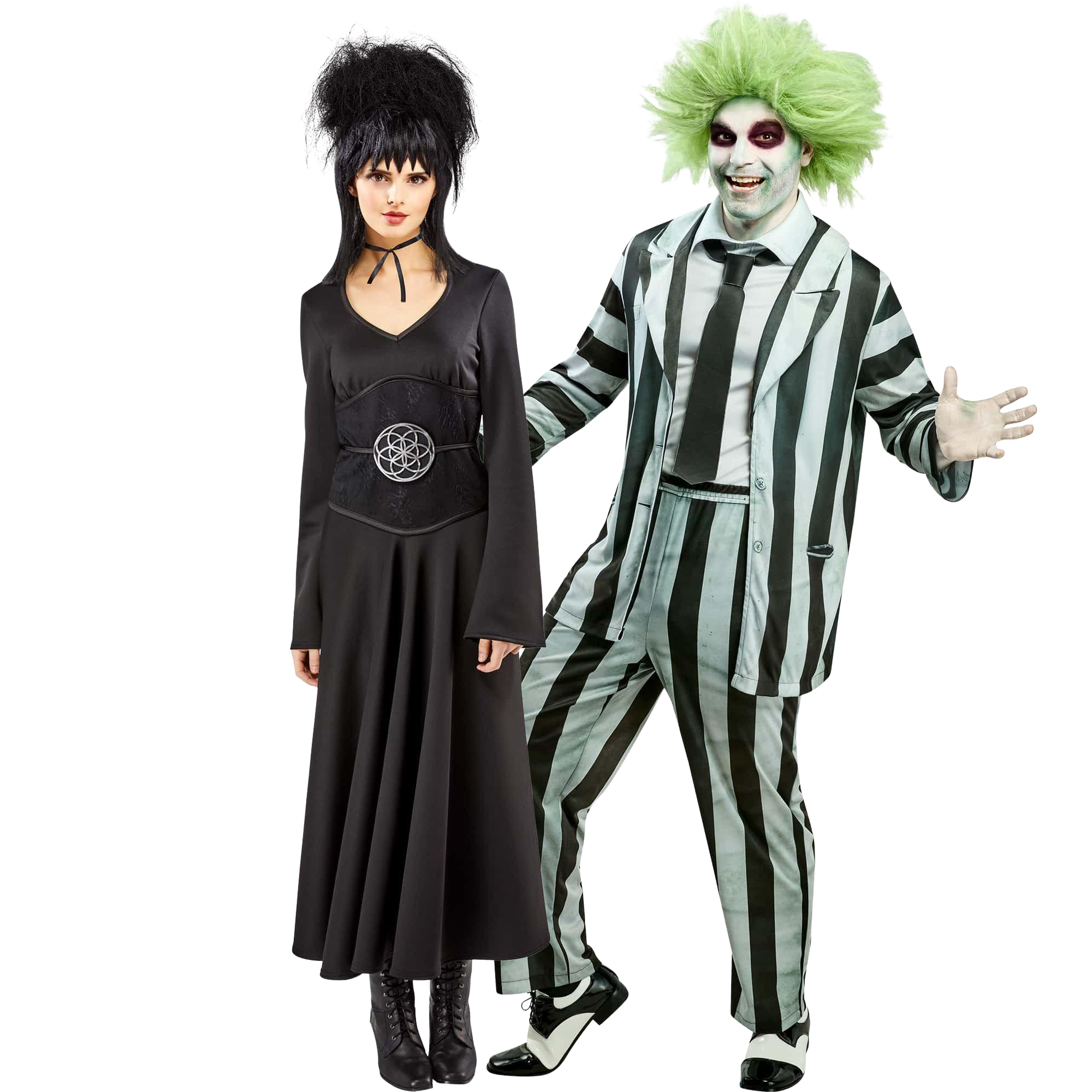 Beetlejuice & Lydia Deetz Adult Couples Costume