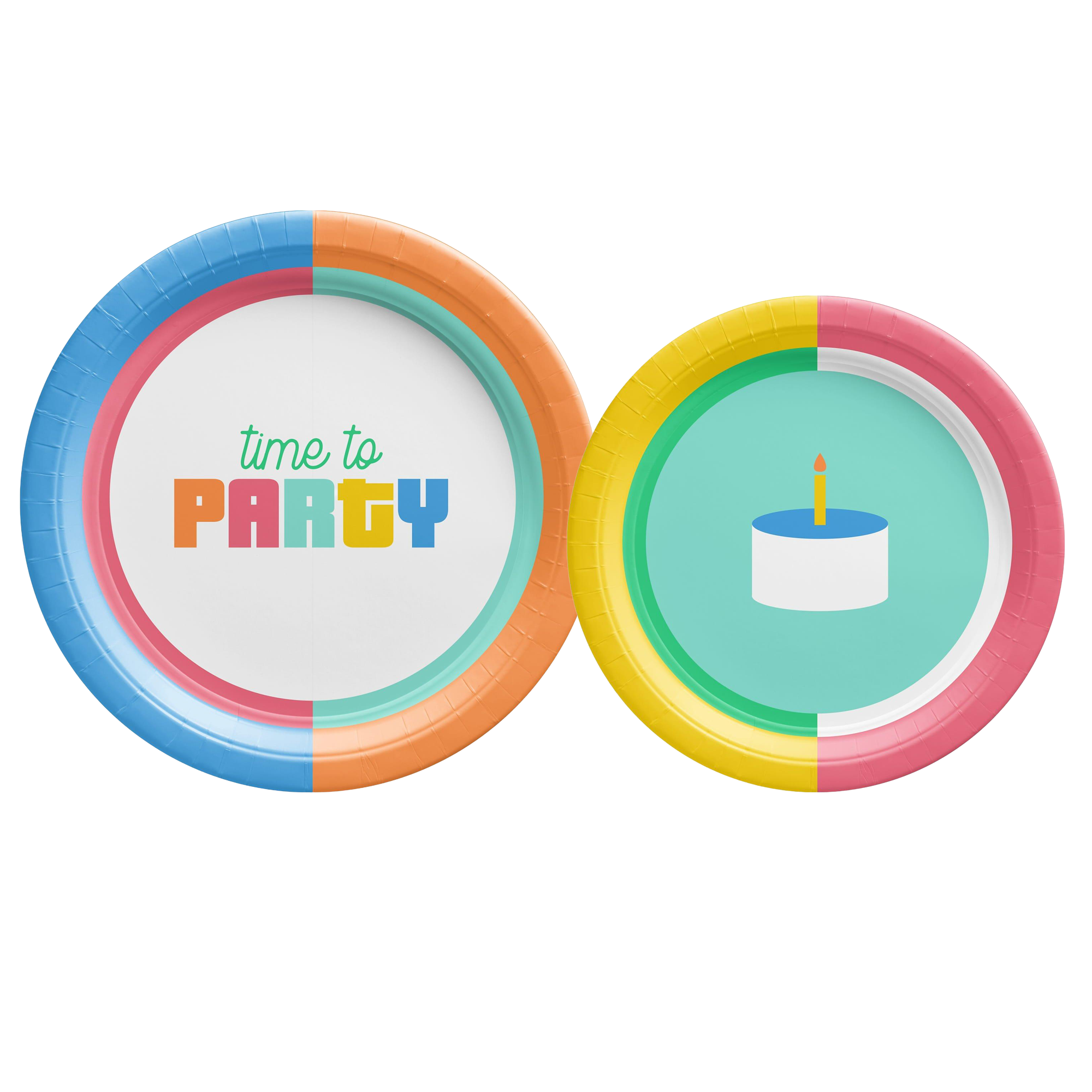 Colorful Collage Paper Plate, 8ct, Assorted Options