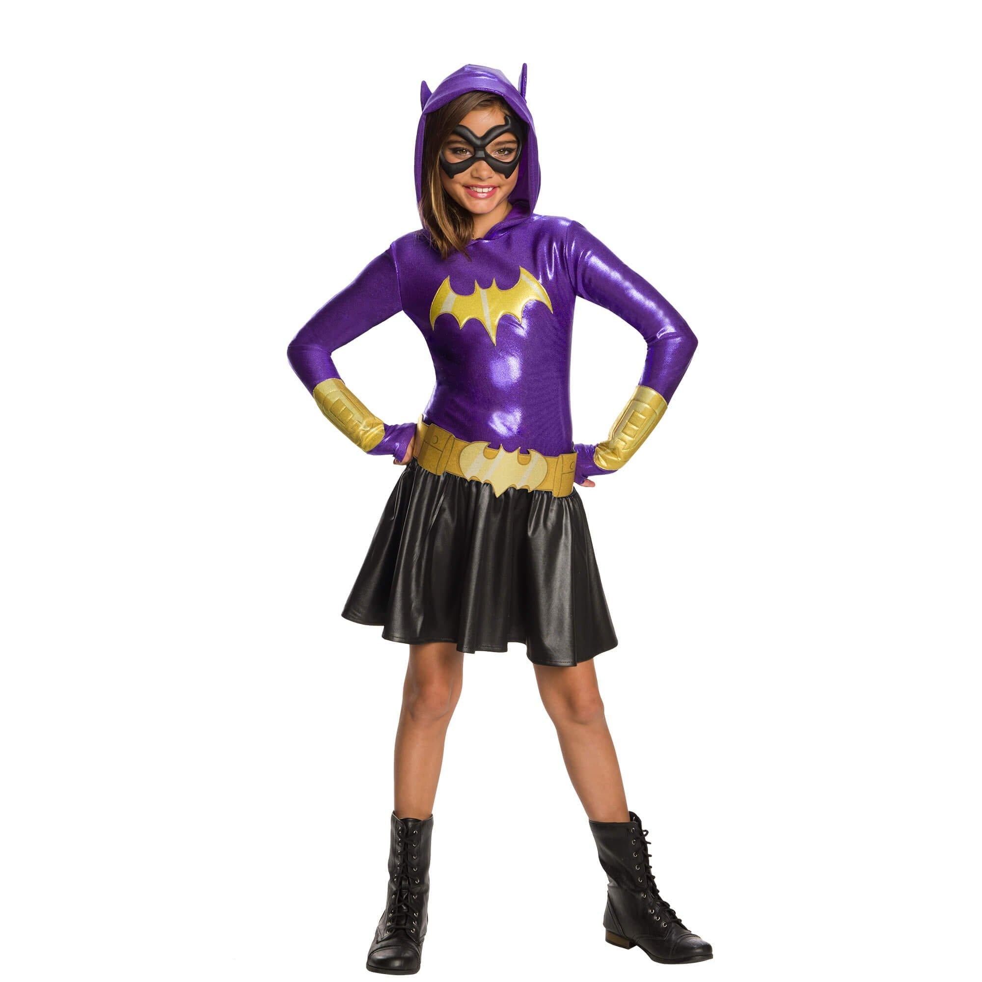 Girls' DC Superhero Girls Batgirl Hooded Dress and Eye Mask